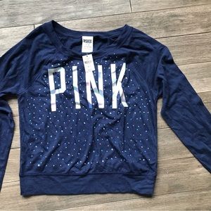 Brand new Pink brand shirt with embellishments